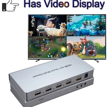 HDMI 4x1 Quad MultiView HDMI коммутатор 4 в 1 из 1080P PIP картинка в картинке бесшовный переключатель 5 моделей игрового монитора и т. Д
