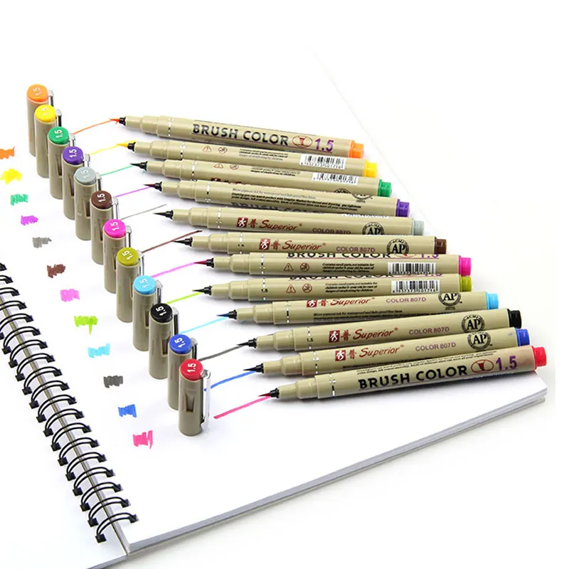 

Felt Tip Pen Professional Line Art Markers Pens Drawing Liner Sketch Design Art Fine Liner Brush Color Pen Set