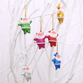 

Navidad 2020 Christmas Decorations for Tree 6Pcs Mini Colorful Santa Claus Christmas Ornament Xmas Gifts Kerst Decoratie Natal