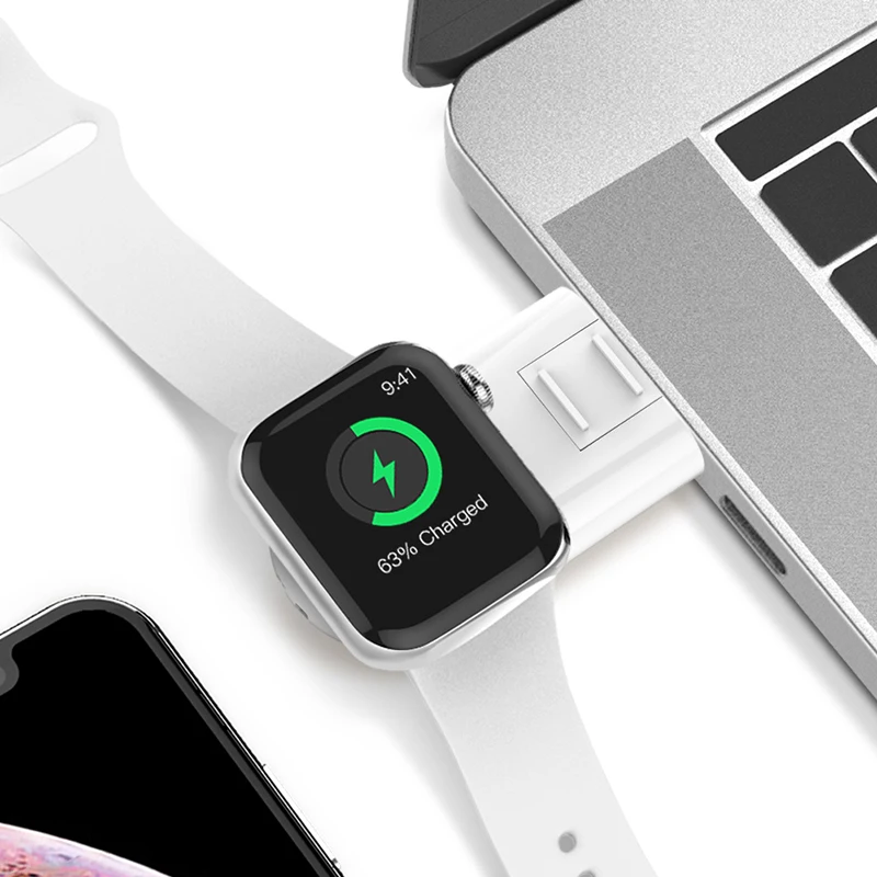 Беспроводная зарядка Apple Watch 2 Вт для iWatch Series 4 3 1 портативные мини USB кабели