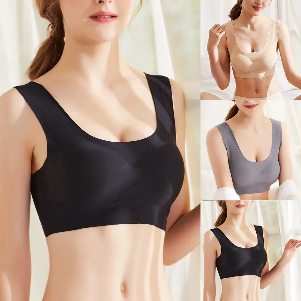 Woman Sports Bra Seamless Active Bras For Women Comfort Vest Tops ...