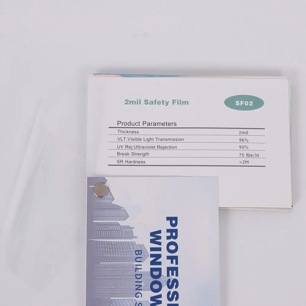 HOHOFILM 2mil/4mil/8mi Roll Safety Clear Window Film Glass Protection PET Anti Shatter Resist Prevent Glass explosion security