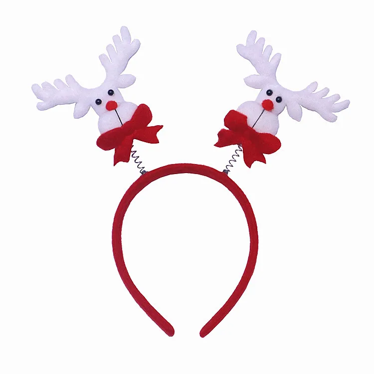 Рождественская повязка на голову, Рождественская повязка на голову, заколка, мультяшный олень, снеговик, рога, ребенок, взрослый, блестящая игрушка, рождественский подарок - Цвет: 4