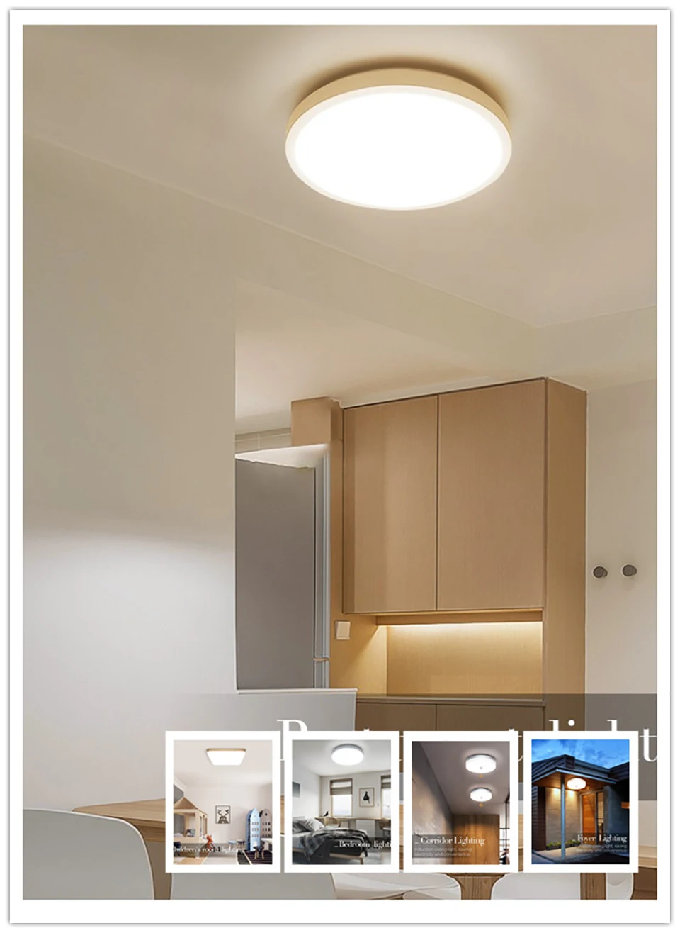 PIR Sensor Light 48W 36W 24W 18W 13W 9W Modern Surface Mount Ceiling Lamp Fixture for Living Room Kitchen Foyer Ceiling Light