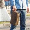 Contact's Genuine Leather Cosmetic Bag Men Luxury Large Capacity Men Makeup Pouch Organizer Travel Vintage Toiletry Bags Storage 2