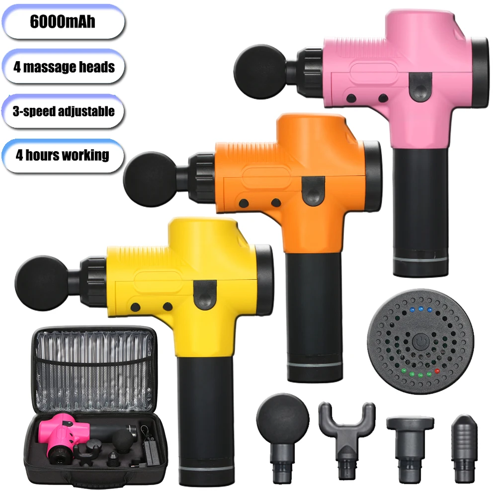 

Massage-Gun Electric Muscle Massager Portable Percussive Vibrating Powerful Massage Guns Handheld Deep Tissue Muscle Massager
