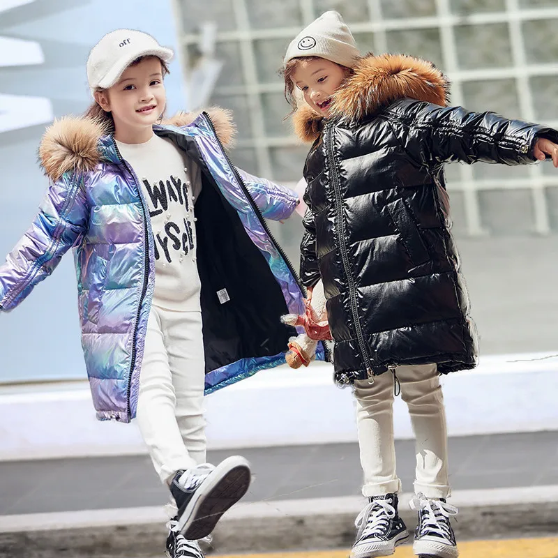 От 5 до 14 лет, новая модная детская зимняя куртка-пуховик, одежда для детей пальто с капюшоном для мальчиков и девочек, цвет серебристый, золотой верхняя одежда, парка зимний комбинезон, пальто