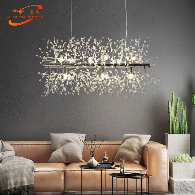 Preise Moderne LED Kristall Kronleuchter Licht Anhänger Hängen Lampe Löwenzahn Cristal Kronleuchter Beleuchtung für Wohnzimmer Esszimmer Dekoration