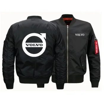 

2019 Hot sale for Volvo Men Bomber Flight Flying Jacket Winter thicken Warm Zipper Men Jackets Anime Men's Casual Coat SE