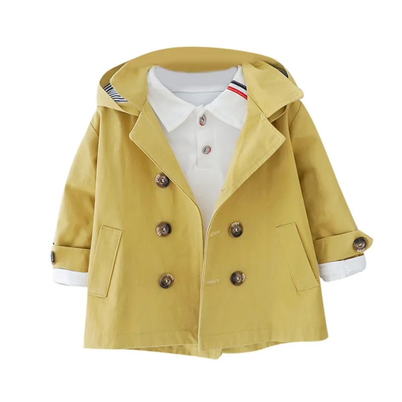 Весенне-осенняя универсальная ветровка для девочек и мальчиков; однотонная верхняя одежда с капюшоном для маленьких детей; детские пальто; куртка; одежда