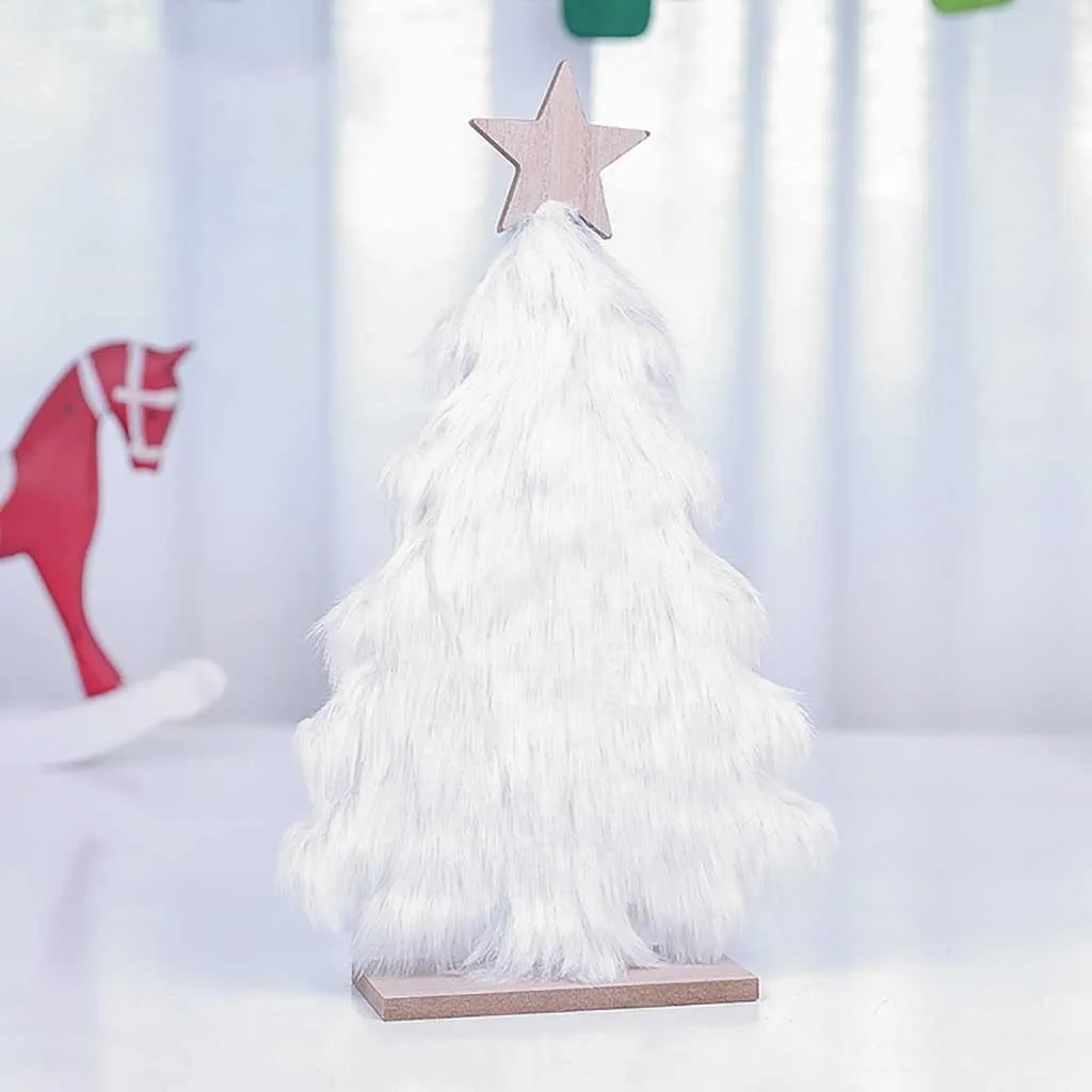 1 шт. Деревянный Мини Рождество плюшевые на дерево настольные украшения футболка со звездой; аксессуары Merry для рождественской вечеринки декор arbol de navidad F924