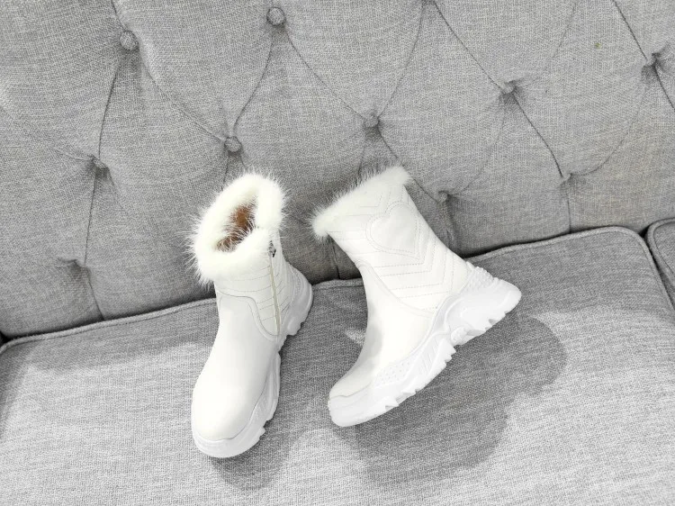 SIMLOVEYO/ женские зимние ботинки из плюша, с натуральным лицевым покрытием, с круглым носком, на квадратном каблуке, на молнии, размеры 34-40, черный, белый цвет, повседневная обувь осень-зима