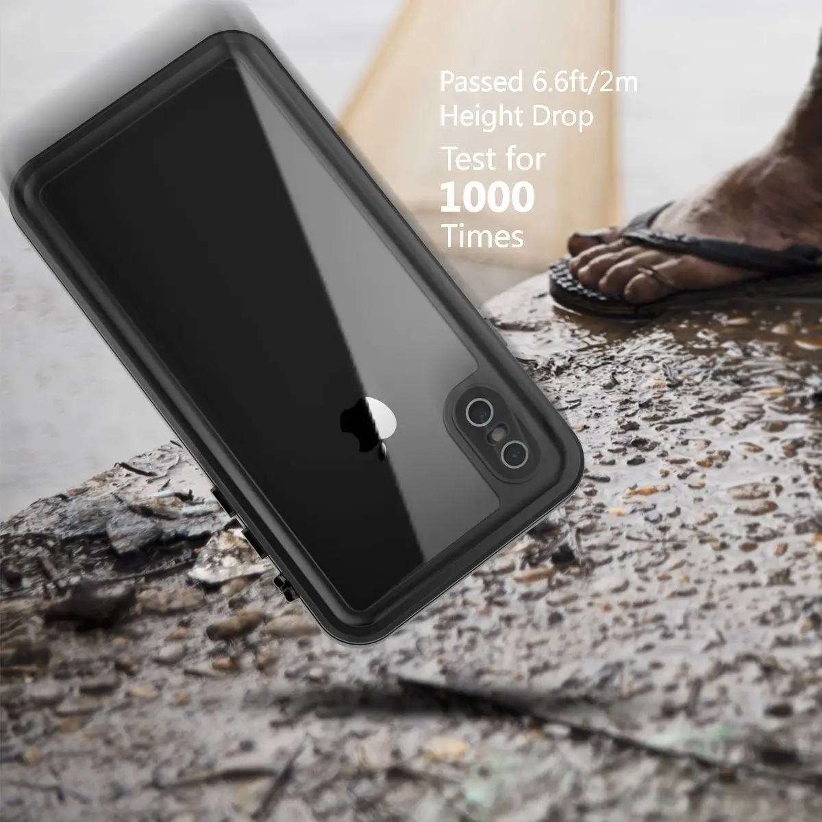 Для iPhone Xs Max IP68 Водонепроницаемый чехол для телефона с узором в горошек 360 градусов Защита от пыли ударопрочный чехол для iPhone Xs Max