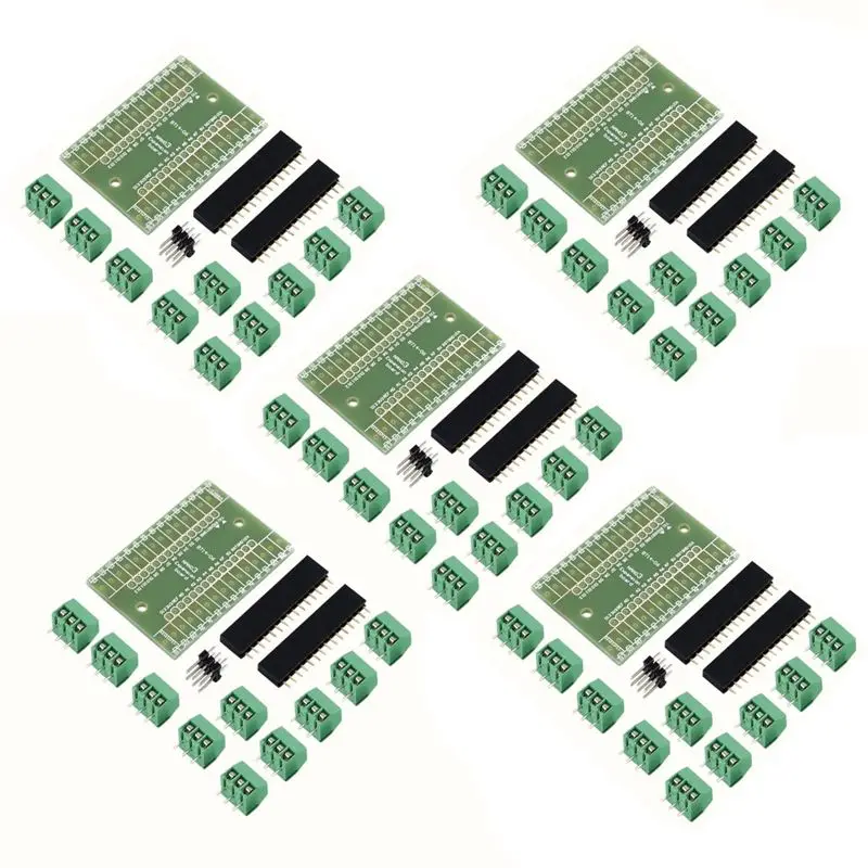 5 комплектов винтовой клеммы плата адаптера расширения щит для Arduino Nano V3.0 ATMEGA328P |