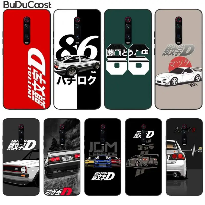 

Manton Hot Japan initial D anime Cover Black Soft Shell Phone Case For Redmi 6 4X 7 7A 8 GO K20 Note 4 4X 5 5A 6 6 Pro 7 8 8pro