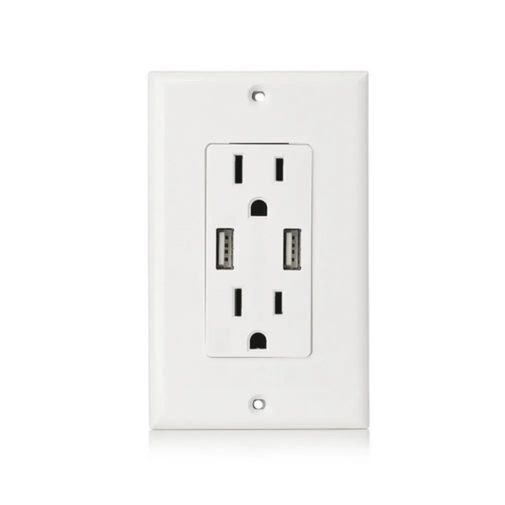 

2.4A USB US Standard Wall Power Socket American Standard Portable 15A American Three-Hole Replacement Socket