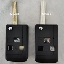 DAKATU Автомобильный ключ флип складной пульт дистанционного управления автомобильный ключ оболочки для Lexus ES RX Lx Gs для Toyota Camry Rezi 3 кнопки оболочки Чехол
