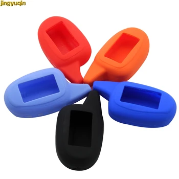 

jingyuqin 10pcs Silicone Case Cover for Russian Version Scher-khan Magicar 7/8/9 LCD Two Way Car Alarm System Keychain