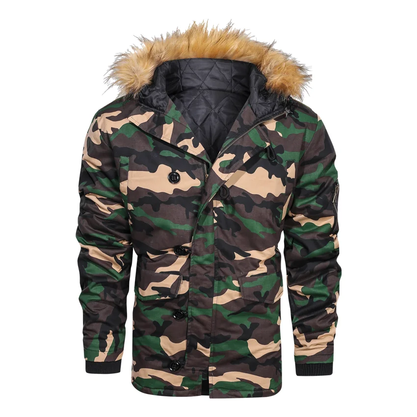Army Green Moutainskin, новинка, зимняя мужская парка, пальто, теплый хлопок, камуфляжная куртка, толстая, мужская, повседневная, зимняя куртка, Мужская брендовая одежда, SA847 - Цвет: Army Green