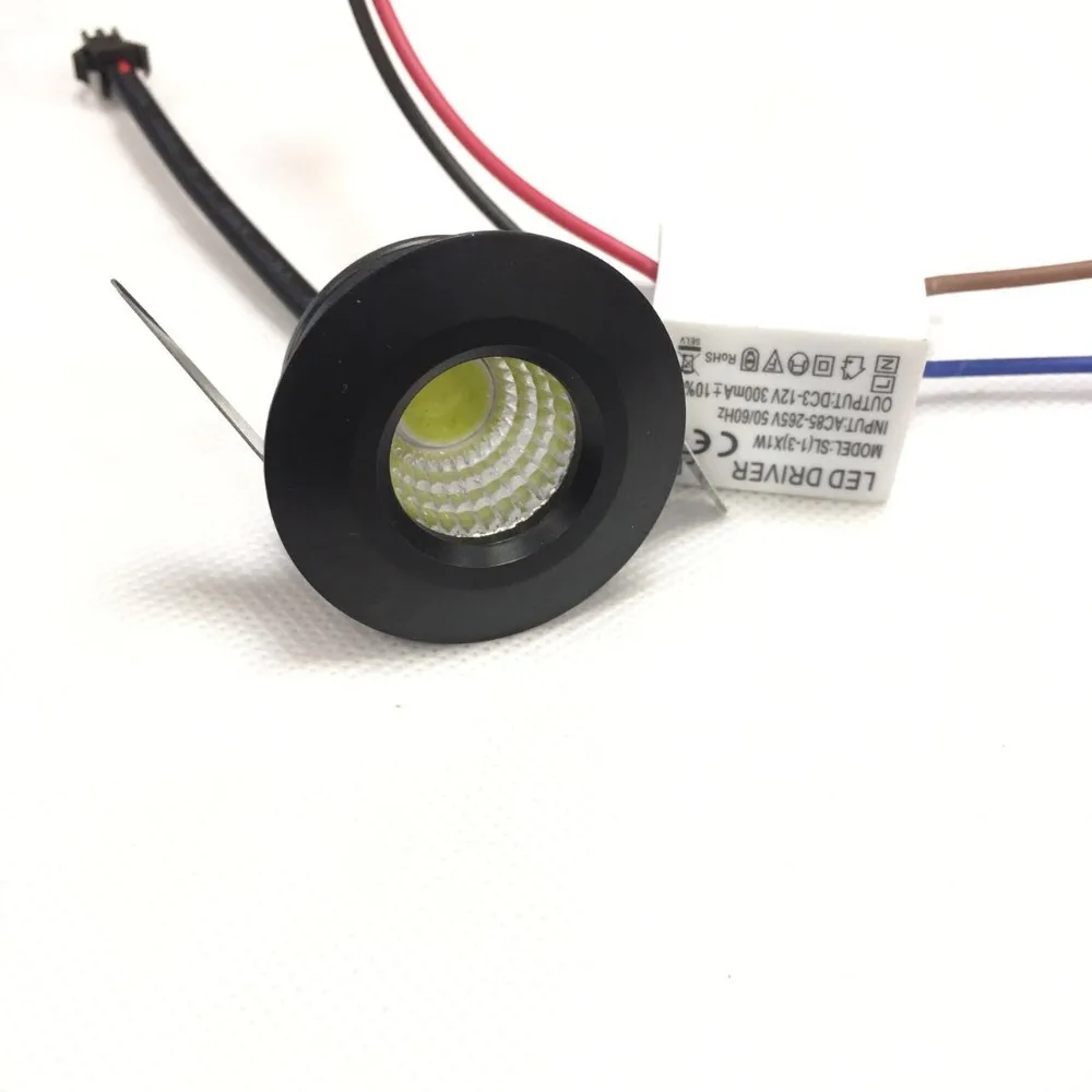 1 шт. Ac230v 3W Белый COB точечный регулируемый светодиодный светильник, энергосберегающий точечный домашний потолочный светильник, мини Встраиваемая лампа