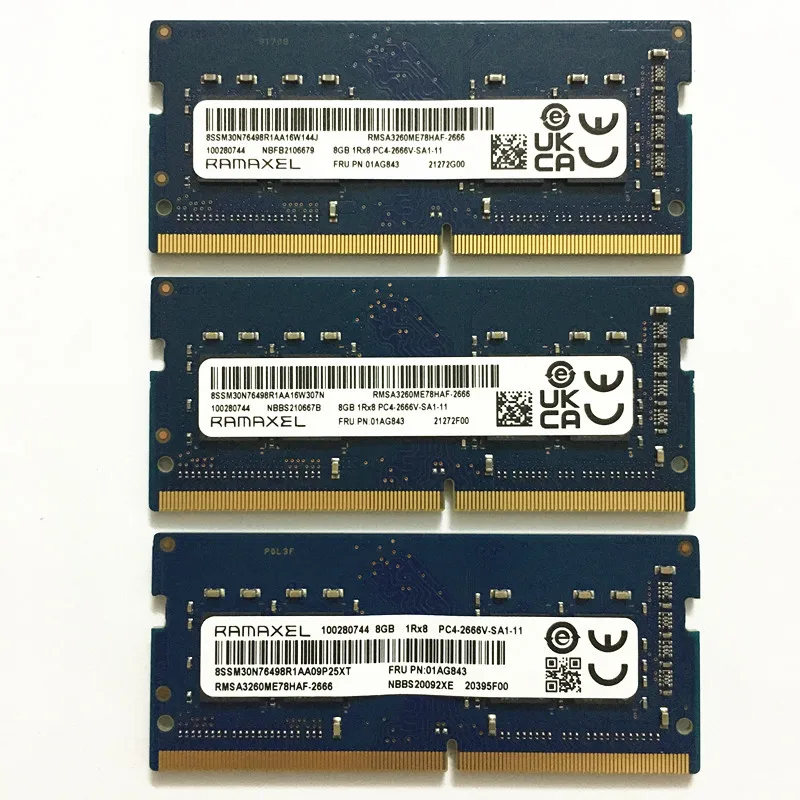 RAMAXEL DDR4 8GB 2666 RAMS 8GB 1Rx8 PC4-2666V -SA1-11 ddr4 8gb
