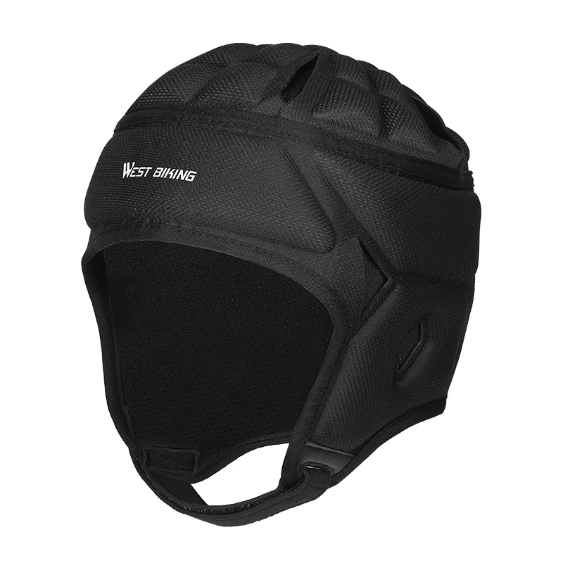 מערב אופניים הגנת קסדת לעבות נגד השפעה כובע לנשימה אלסטי מתכוונן כובע כדורגל רכיבה על ציוד