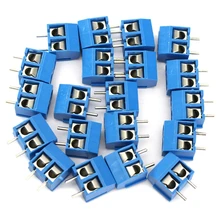 10Pcs blue 2-pin pitch screw terminal block connector 5.08mm panel pcb mount MC