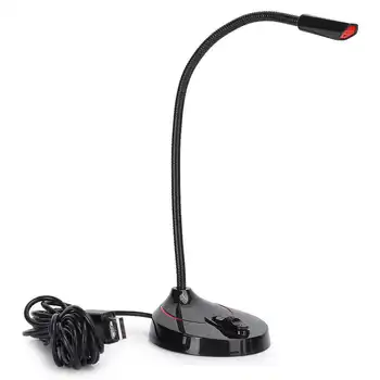 

Computer USB Microphone 360 Degree Bendable Omnidirectionnal Gooseneck Microphone Plug and Play for PC Desktop Notebook