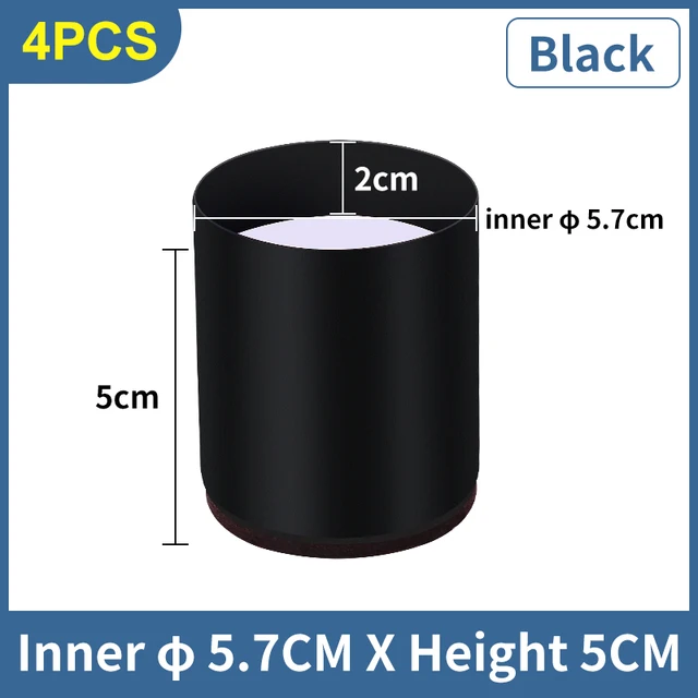 Steel Metal Sofa Table Pad Foot High Legs For Furniture Lifter increase 10cm Sofa Bed Chair Legs Pads Leg Desk Cabinet To Foot Black-d5.7cmx5cm