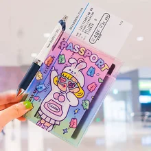 Симпатичная Прозрачная Обложка для паспорта с единорогом, держатель для паспорта для девочки, сумка для ID карты, карман для документов, INS