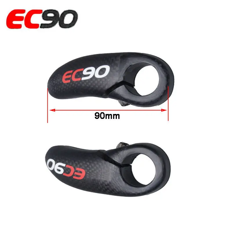 EC90 3K Углеродное волокно Руль конец MTB 90/125 мм эргономичный маленький вспомогательный Руль для горного велосипеда - Цвет: 90mm