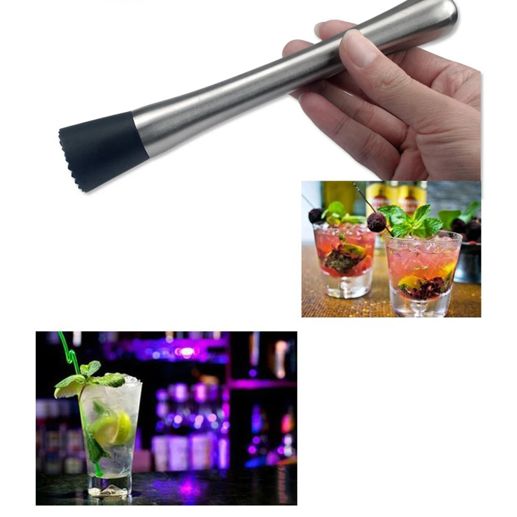 1 шт. Mint Muddler из нержавеющей стали Swizzle Stick ледовая дробилка бар Mojito сломанный леденец вспениватель молока Muddler Бармены