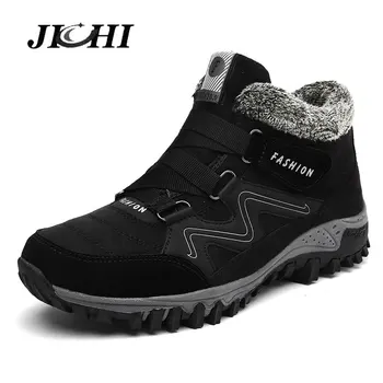 

New Men Boots Winter Warm Ankle Snow Boots Plush Waterproof High Quality Comfortable Work Safety Rubber Shoes Fashion 2019