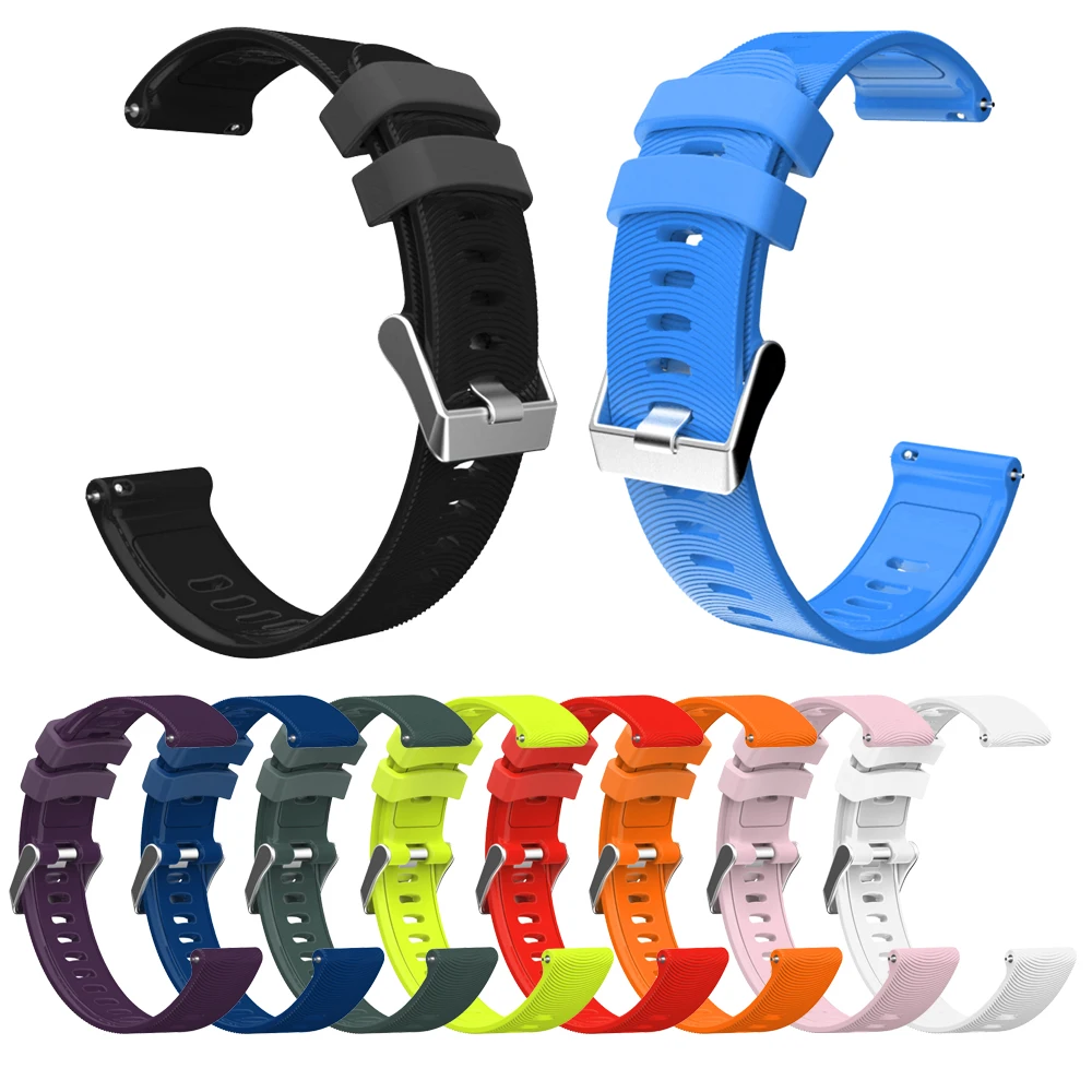 20 мм силиконовый ремешок для часов Garmin vivoactive 3/Tiwatch E Wave Grain samsung gear S2/ремешок 42