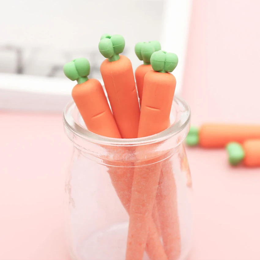 9,6 см ластик морковь для карандаша ПВХ карандаш ластик для детей подарок для рисования и письма ластик креативный канцелярский школьный офисный принадлежности