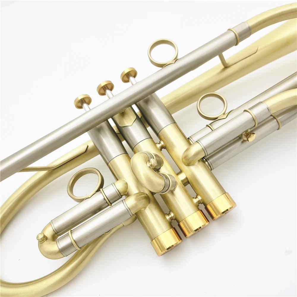 Advanced Professional MARGEWATE Trumpet Bb Tune Brass Gold Plated Surface Professional Music Instruments With Case