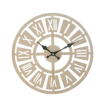 

1PC Round Wooden Wall Clock Modern Design For Office Home Living Room Silent & Non-Tickin DIY Home Living Room Decoration