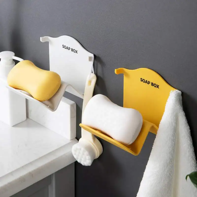 

New Household Drain Soap Dishes Soap Box Creative Soap Boxes Bathroom Wall Mounted Soap Holder