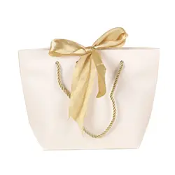 5 шт./упак., подарок на день рождения, рециркулируемый, сумочки для подарков для гостей вечеринки бумажный мешочек, свадьба с ручками