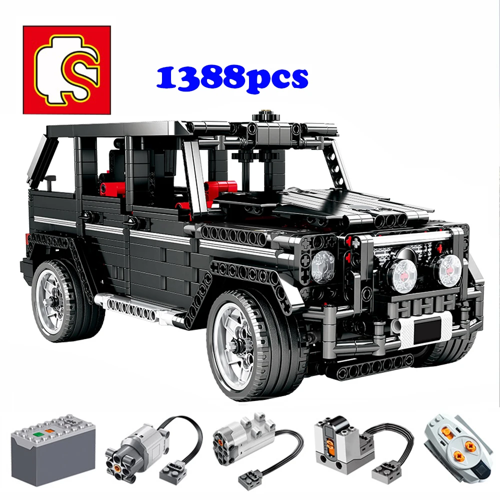 SEMBO 1388 шт Creator City Cross страна внедорожник строительные блоки техника RC / Non