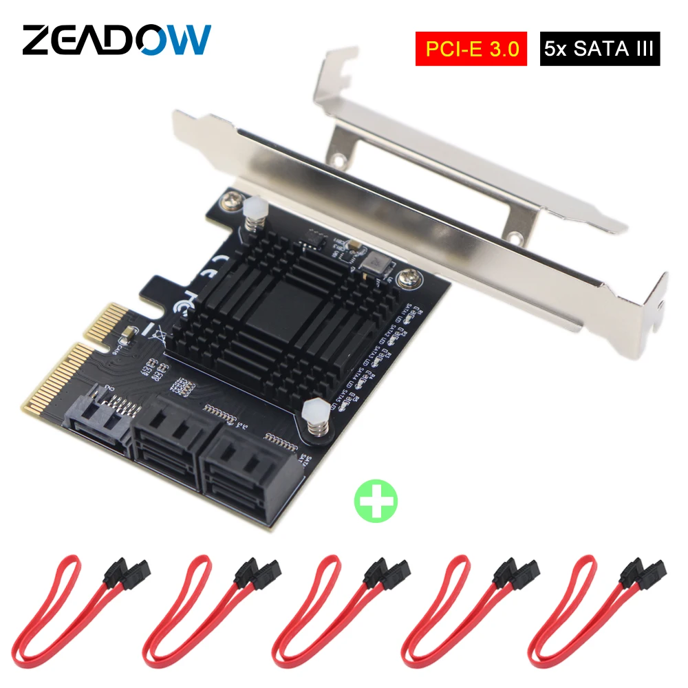  PCI Express 30x4 a 5 puertos SATA III 6Gbps controlador de expansión tarjeta de soporte multiplicad