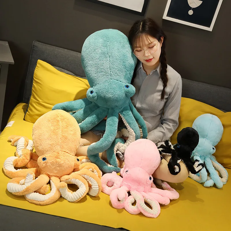 ICE KING BEAR Cute Pink Octopus Stuffed Animal - 22 Inch Large Plush Toy With Big Embroidered Eyes - View #9
