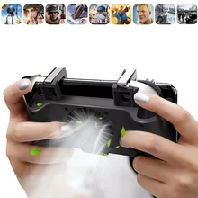 PUBG мобильный игровой контроллер геймпад джойстик для телефона триггер Aim Кнопка L1R1 шутер для IPhone Android игровой коврик с вентилятором