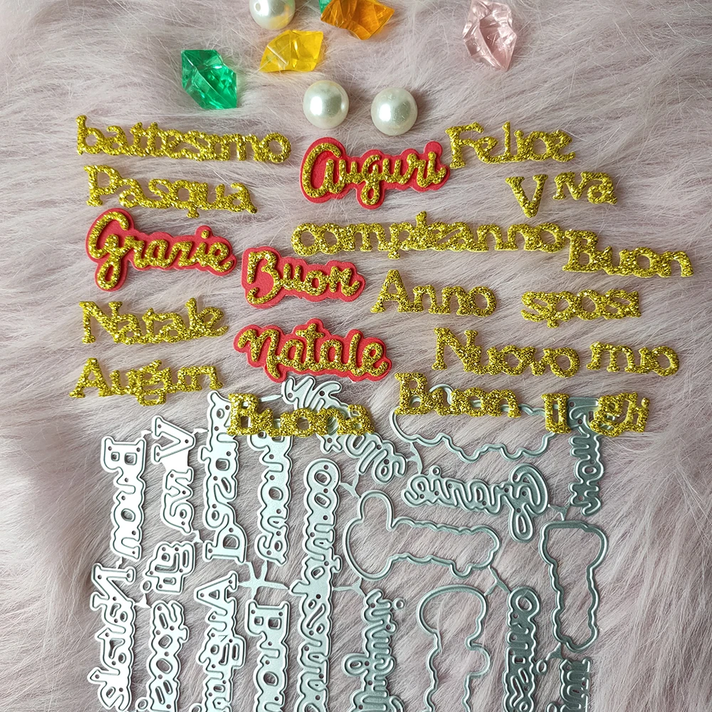 

New Italy words metal cutting die mould scrapbook decoration embossed photo album decoration card making DIY handicrafts