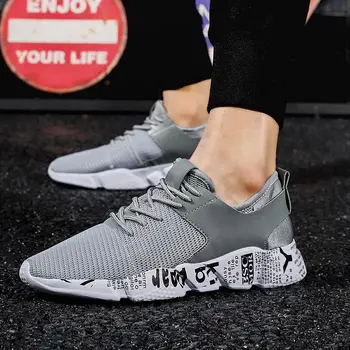 

Plus Size Breathable Male Sneakers Women Sport Man Shoes Running Sneakers for Men Basket Gray Men's Sports Shoes Athletic E-311