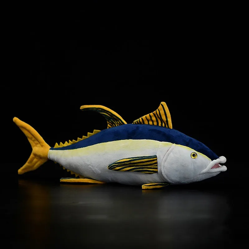 15.7 inch / 40cm Long Lifelike Yellowfin Tuna Stuffed Toys Sea Animals