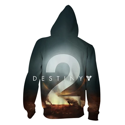 Мужская одежда в стиле хип-хоп, популярная игра Destiny 2 Fallen Racing, Высококачественная толстовка с 3D-принтом, кардиган из полиэстера с карманом на молнии, Уличная Повседневная Толстовка, новинка года, S-4XL