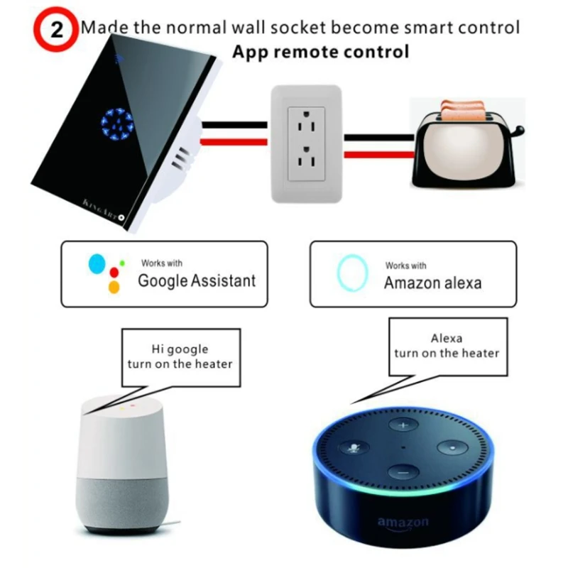 Нажимной переключатель, умный Wi-Fi водонагреватель, котел, Alexa, переключатели, Google Home, голос для США, штекер, открытый таймер, 4G, приложение