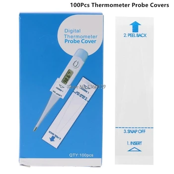 

100PCS Digital Thermometer Probe Covers Universal Disposable Protector for Accurate Sanitary Oral, Rectal and Underarm Dropship