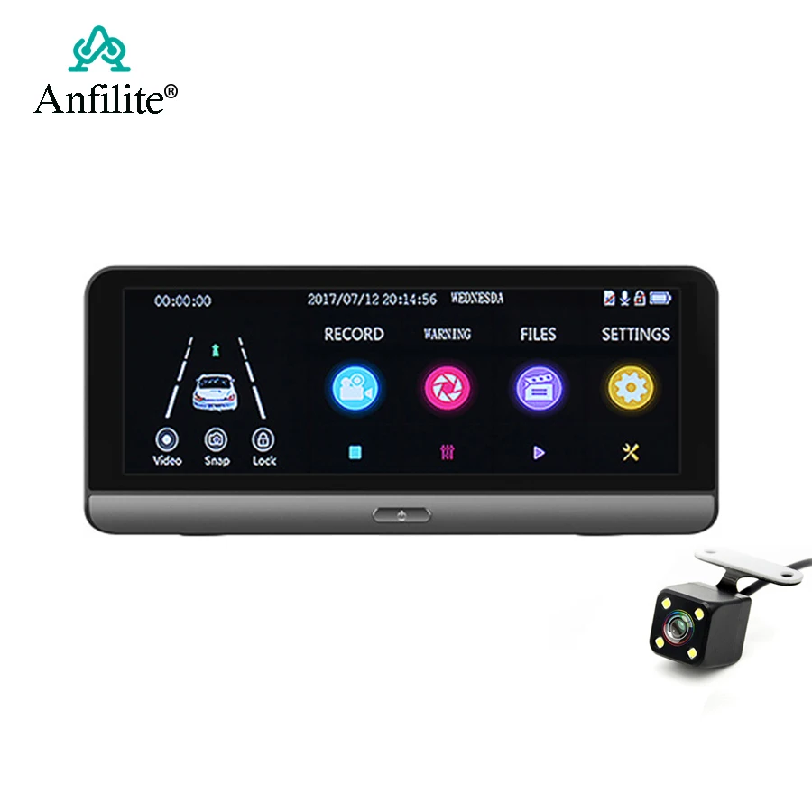Автомобильный видеорегистратор Anfilite deivce 1080P HD с ночным видением 8 дюймов двумя